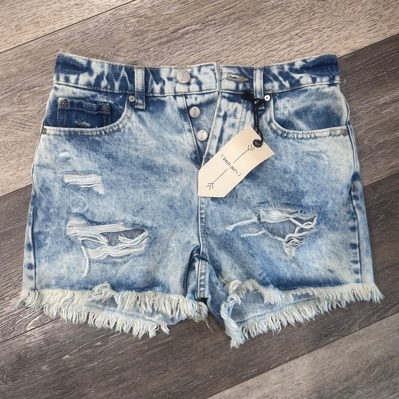 ban•jara Pants - Ladies ban•jara super high rise distressed jean shorts